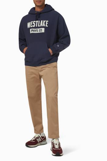 hover state of Reverse-weave College Hoodie in Cotton-blend