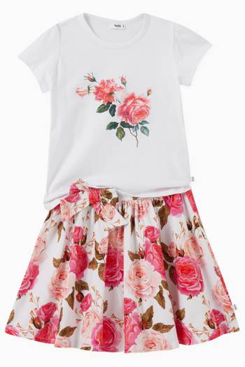hover state of Rose Print T-shirt in Jersey