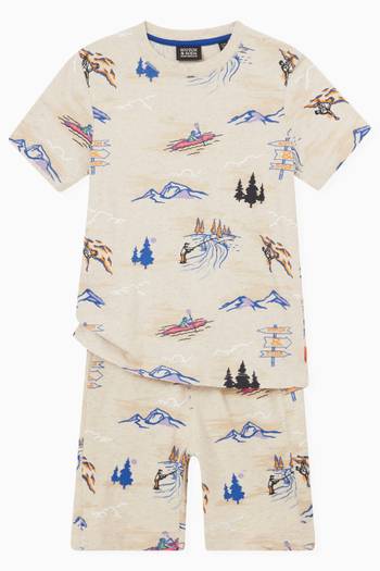 hover state of Printed T-shirt in Organic Cotton