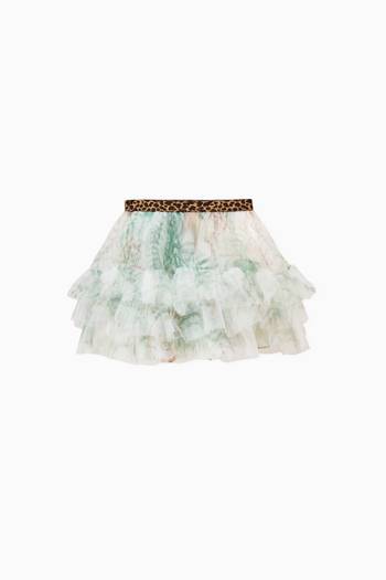 hover state of Tiger Trap Frill Skirt in Cotton