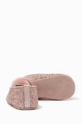 hover state of Pom Pom Glitter-embellished Ballerina Shoes