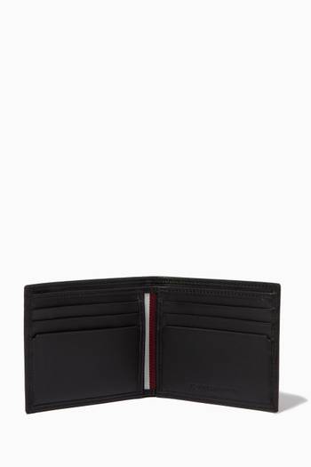 hover state of Logo Bi-fold Small Wallet in Leather
