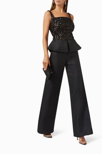 hover state of Beaded Jumpsuit in Mikado