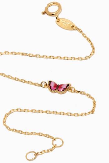 hover state of Lydia Butterfly Enamel Bracelet in 18kt Yellow Gold