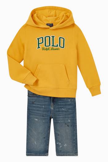 hover state of Polo Varsity Logo Hoodie in Cotton