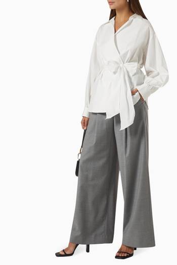 hover state of Abilita Wide-leg Pants in Stretch-wool