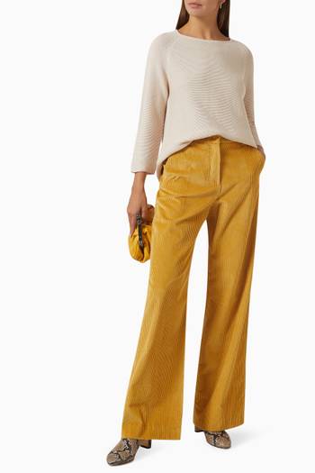 hover state of Lusso Wide-leg Pants in Cotton Velvet