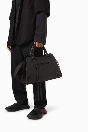 hover state of Neo Classic Medium Top Handle Bag in Grained Calfskin