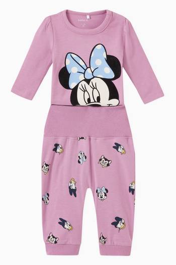 hover state of Minnie-print Bodysuit in Cotton