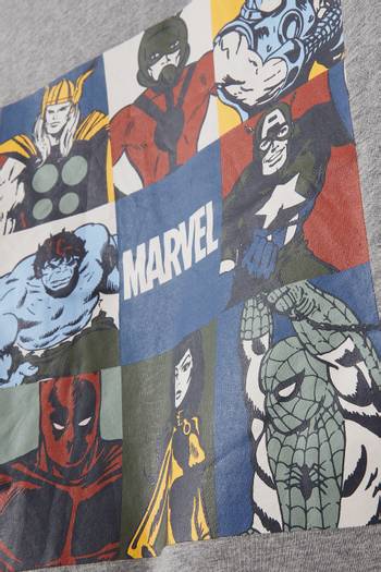 hover state of Marvel-print T-shirt in Cotton-jersey