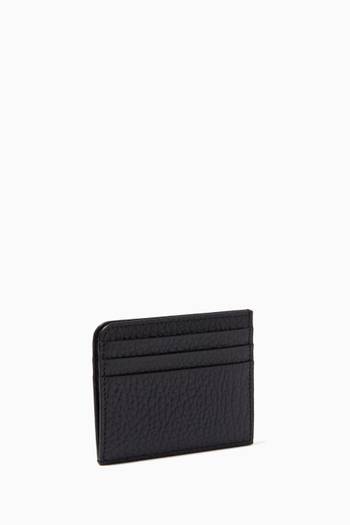 hover state of Four Stitch Compact Card Holder in Leather