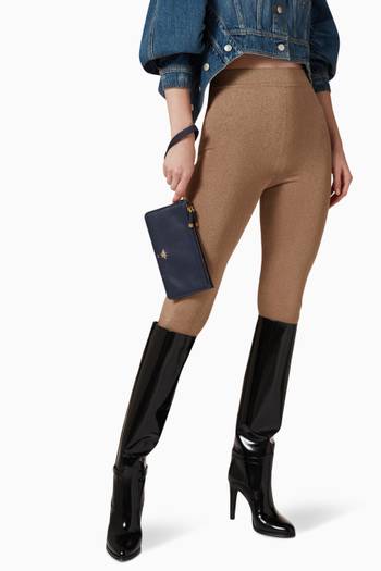 hover state of Bee Wristlet Clutch in Leather