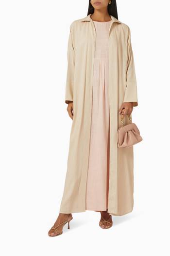 hover state of Travel Abaya Set in Linen