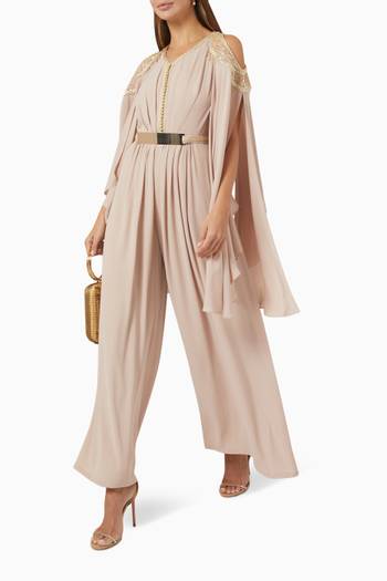 hover state of Moroccan Jumpsuit in Soft Crepe
