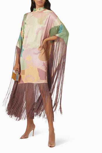 hover state of Printed Tassel Dress