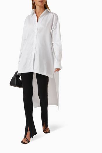 hover state of High-low Boyfriend Shirt in Cotton