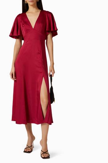 hover state of Immie Midi Dress in Satin