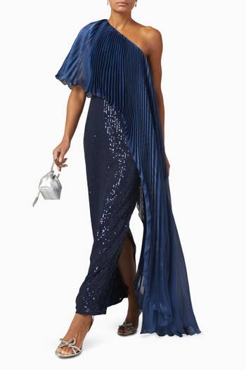 hover state of One-shoulder Maxi Dress in Sequin
