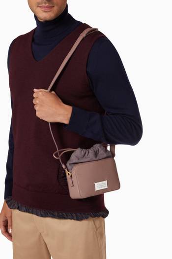 hover state of Mini 5AC Camera Shoulder Bag in Leather