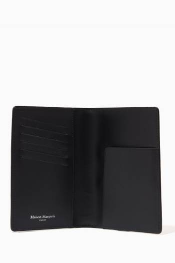 hover state of Signature Four-Stitch Passport Holder in Grained Leather