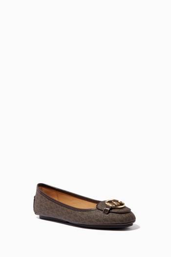 hover state of Lillie Ballet Flats in Signature Monogram Canvas