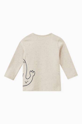 hover state of Long-sleeved Top in Organic Cotton