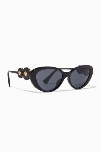 hover state of Double Medusa Cat-eye Sunglasses in Acetate