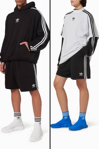 hover state of x Adidas Large Shorts in Cotton Fleece