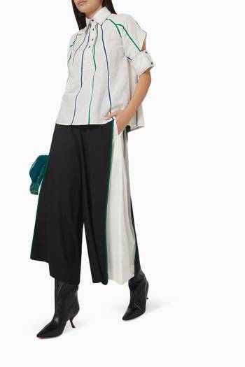 hover state of Inverted Box Pleat Pants in Terry Rayon