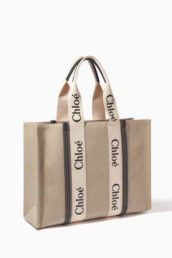 hover state of Large Woody Tote Bag in Canvas
