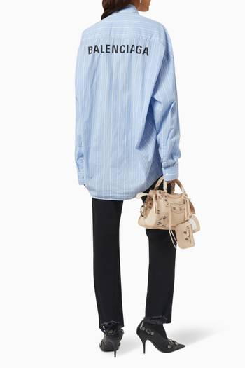 hover state of Cocoon Shirt in Striped Cotton