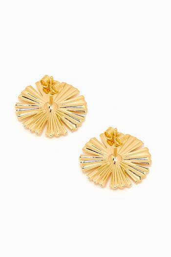 hover state of Large Farfasha Sunkiss Diamond Stud Earrings in 18kt Gold