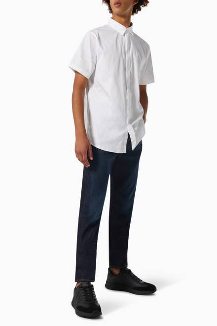 hover state of Logo Stretch Shirt in Cotton Poplin   