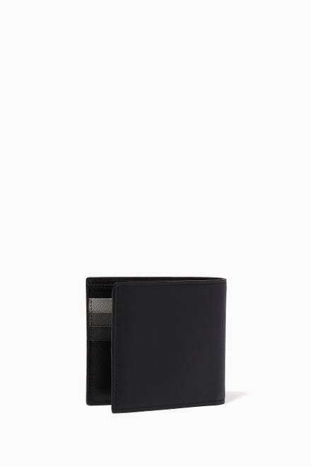 hover state of Black Gradient Saffiano Leather Bill-Fold Wallet 
