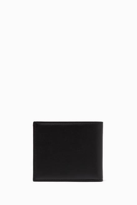 hover state of Black Small Logo Leather Bill-Fold Wallet 