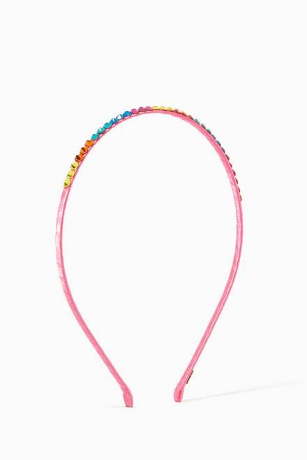 hover state of Rainbow Crystal-Embellished Hairband