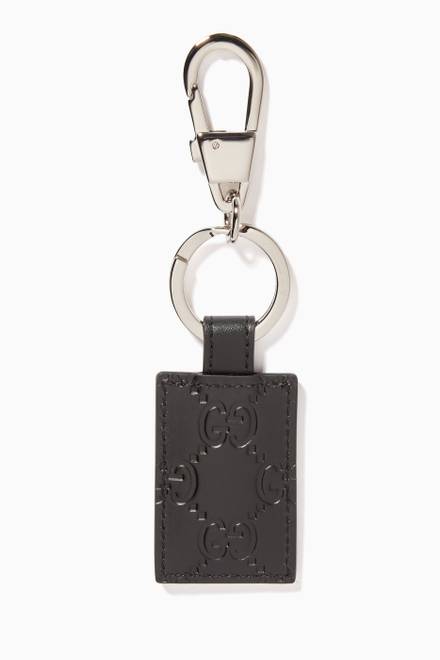 hover state of Signature Leather Keychain