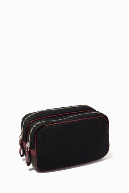 hover state of GA Beauty Bag in Nylon & Grained Leather  