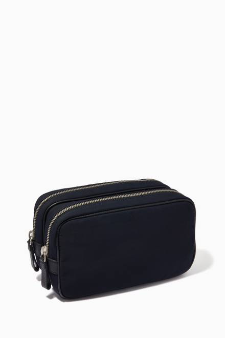 hover state of GA Beauty Bag in Nylon & Grained Leather  