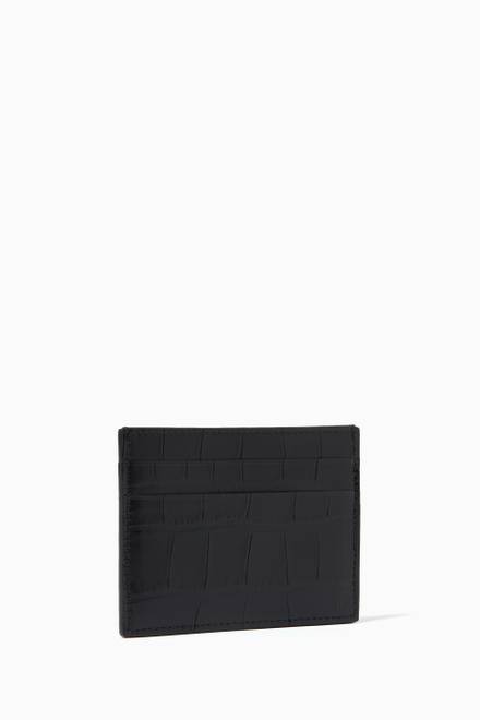 hover state of Cash Cardholder in Croc-Embossed Leather      