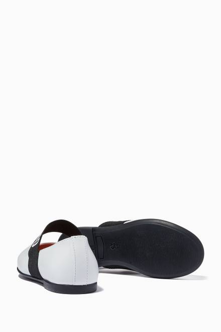 hover state of Logo Band Ballerinas in Leather    