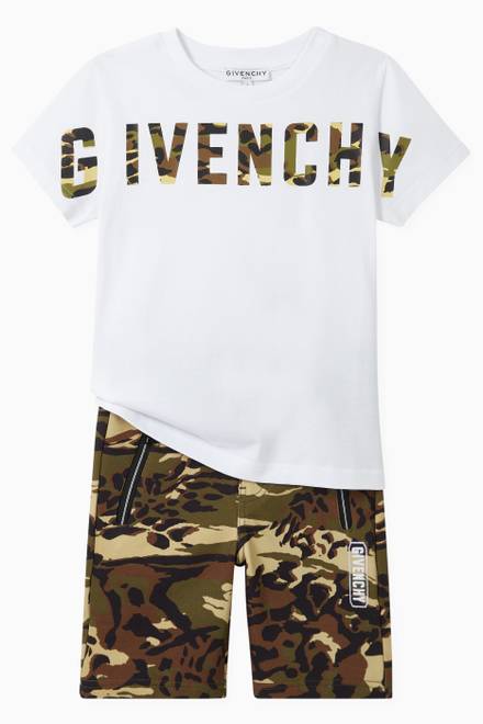 hover state of Camo Cotton Jersey Shorts 