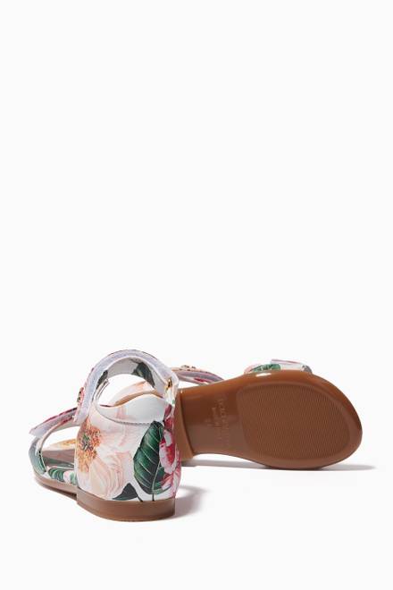 hover state of Sandals with Ankle Strap in Camellia Nappa  