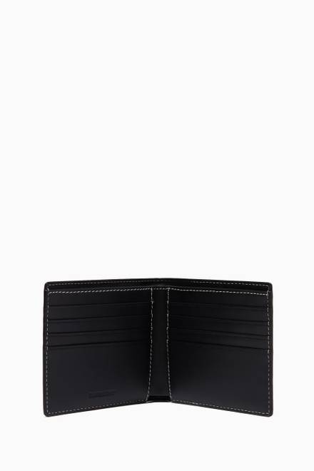hover state of International Bifold Wallet in Check Coated Canvas   