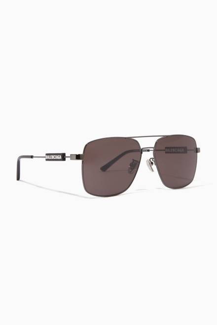 hover state of Tag Square D-Frame Sunglasses in Metal     