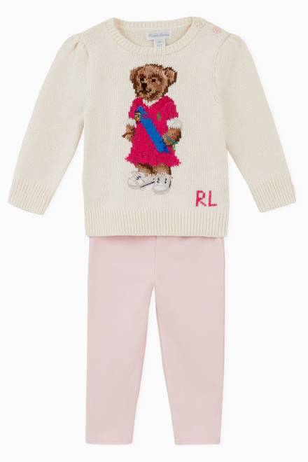 hover state of Polo Bear Knitted Sweater in Cotton   