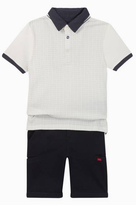 hover state of Printed Cotton Polo Shirt   