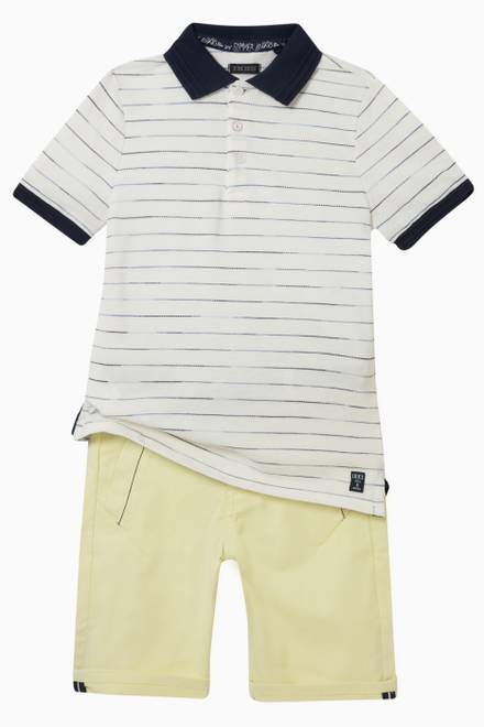 hover state of Polo Shirt with Stripes in Cotton