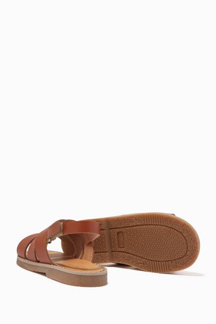 hover state of Cross Band Sandals in Leather