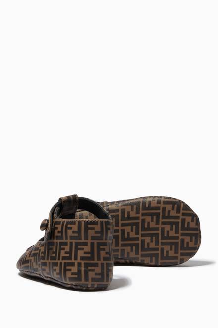 hover state of FF Monogram Sandals in Leather  